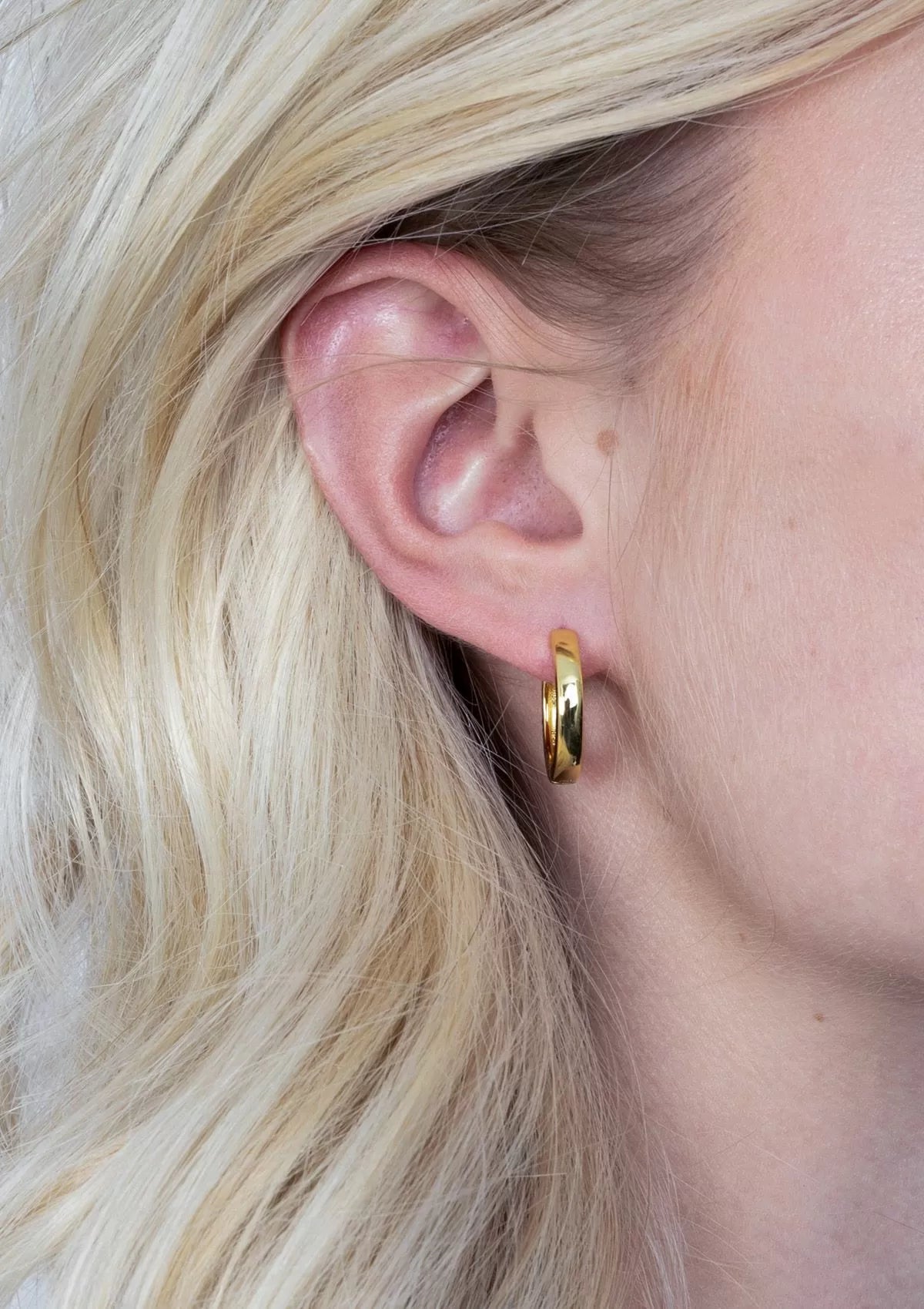 Klapoorringen Geel verguld {} 2.5 MM - 4MM