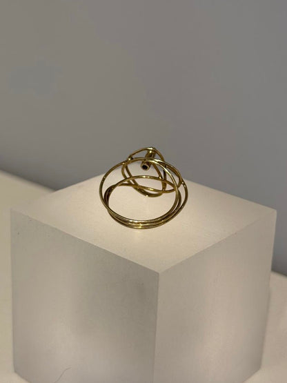 Geelgouden Ring Met Witte Briljant - Unica