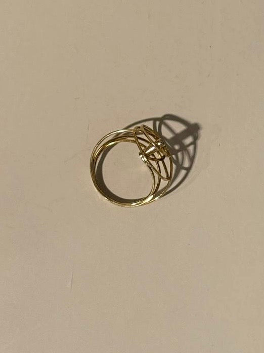 Geelgouden Ring Met Witte Briljant - Unica