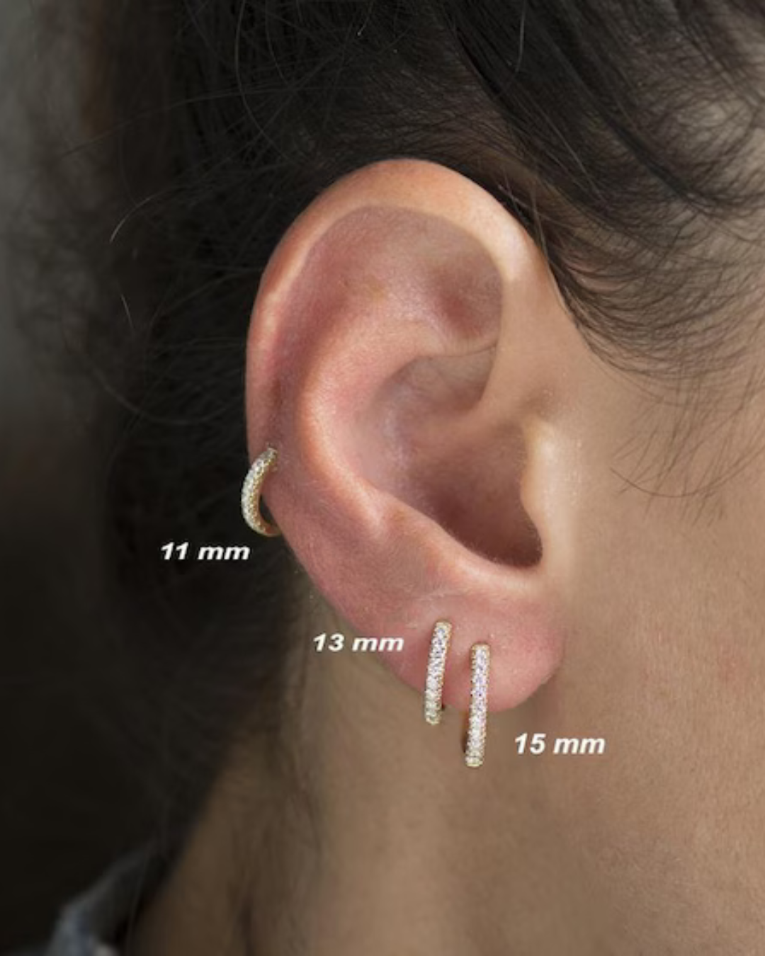 9 Karaats Geelgouden Creolen {} 11 MM - 15 MM