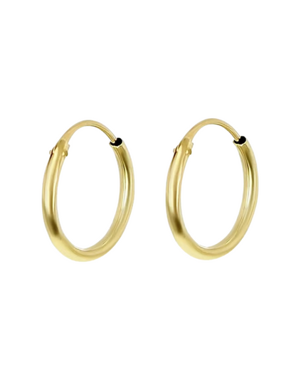9 Karaats Geelgouden Creolen {} 11 MM - 15 MM