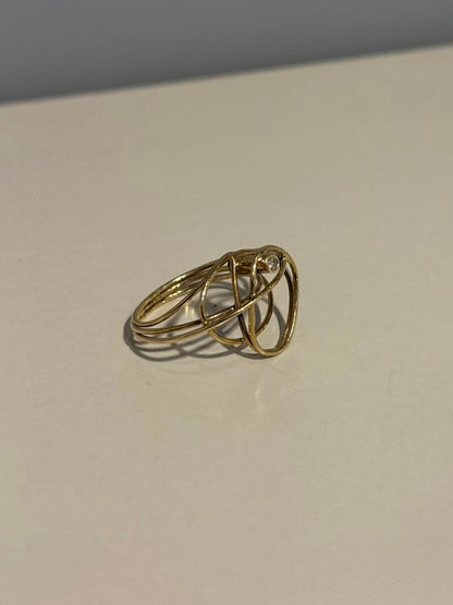 Geelgouden Ring Met Witte Briljant - Unica