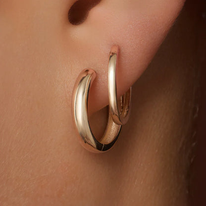 9 Karaats Geelgouden Creolen {} 11 MM - 15 MM