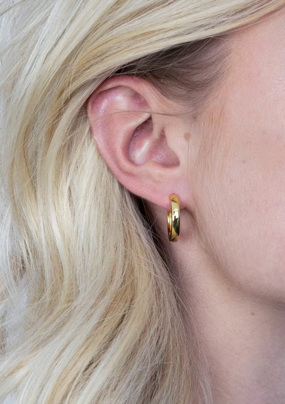 Klapoorringen Geel verguld {} 2.5 MM - 4MM